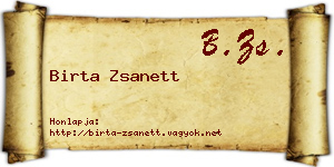 Birta Zsanett névjegykártya
