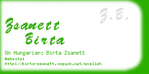 zsanett birta business card